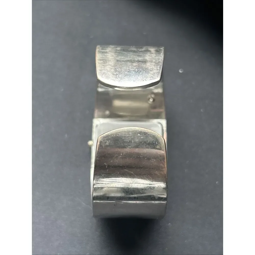 Vivani Silver Tone Multicolored Stones Women’s Cuff Watch